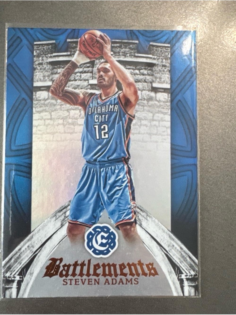 Topps Steven Adams Battlements Basketball Card - Blue, White